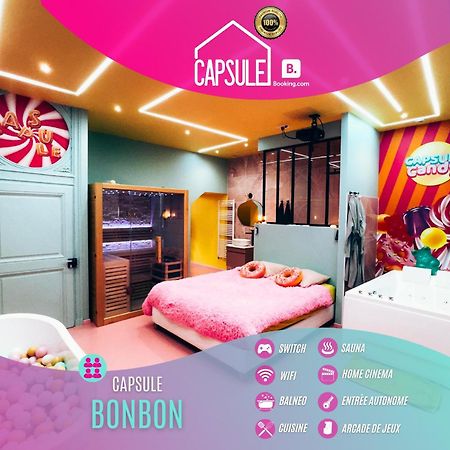 Capsule Bonbon - Balneo - Sauna - Billard - Nintendo Switch Douai Bagian luar foto