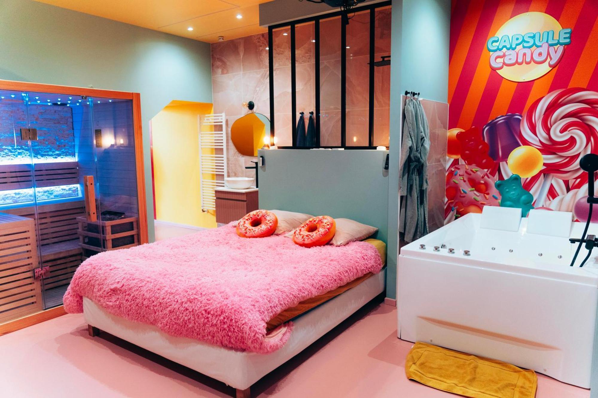 Capsule Bonbon - Balneo - Sauna - Billard - Nintendo Switch Douai Bagian luar foto